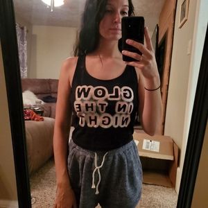 glow in the dark tank crop top